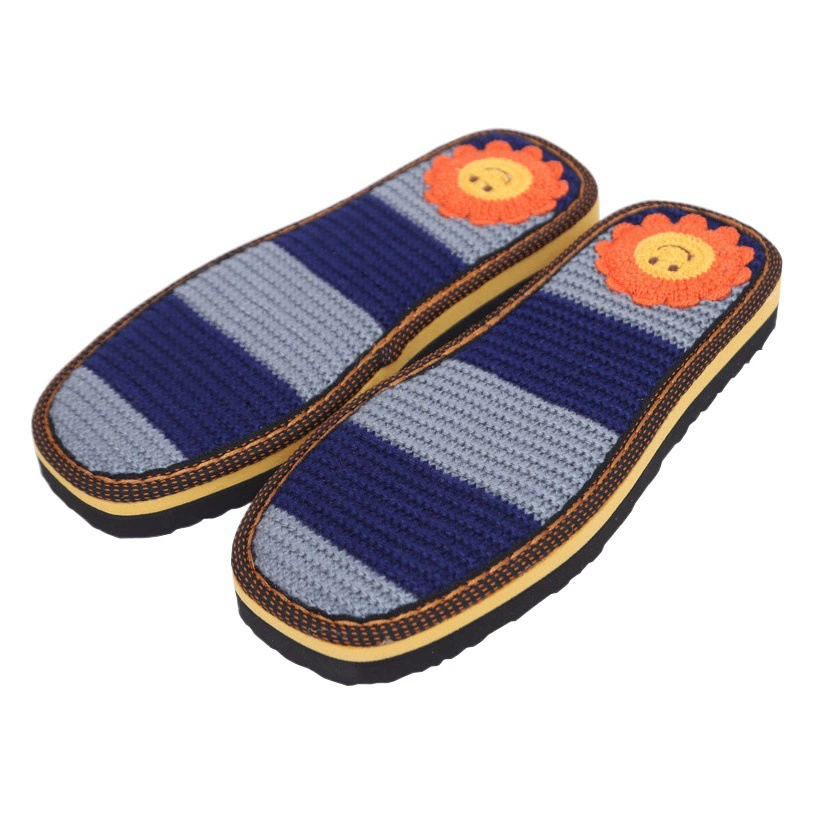 Шерстяные подошвы для обуви, подошвы для обуви ручной работы из крючка, стельки, обувь из шерстяного хлопка, тапочки, верхняя часть обуви из губчатого материала