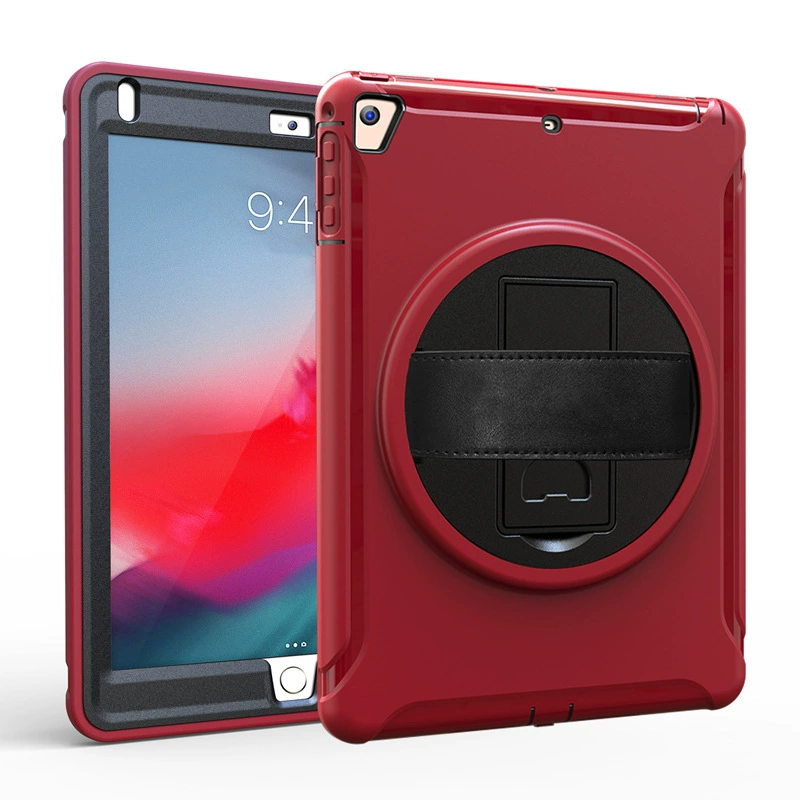 Подходит для iPad 9.7 2018 с ручной лентой, поворотная подставка PC, силиконовые пластины, AIR2 детский противоударный защитный чехол