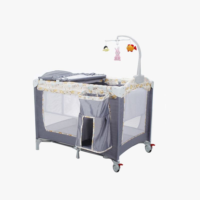 Cuna multifuncional transfronteriza plegable, cama de juegos extraíble, mesa de cuidado para bebés con cambiador, cama especial para bebés