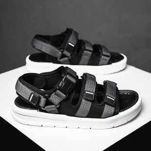 2022 spot open toe cloth breathable casual sandals spot factory wholesale cross-border foreign trade fashion slim beach shoes