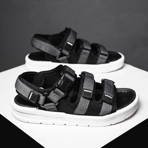  open toe cloth breathable casual sandals factory wholesale cross-border foreign trade fashion slimming beach shoes
