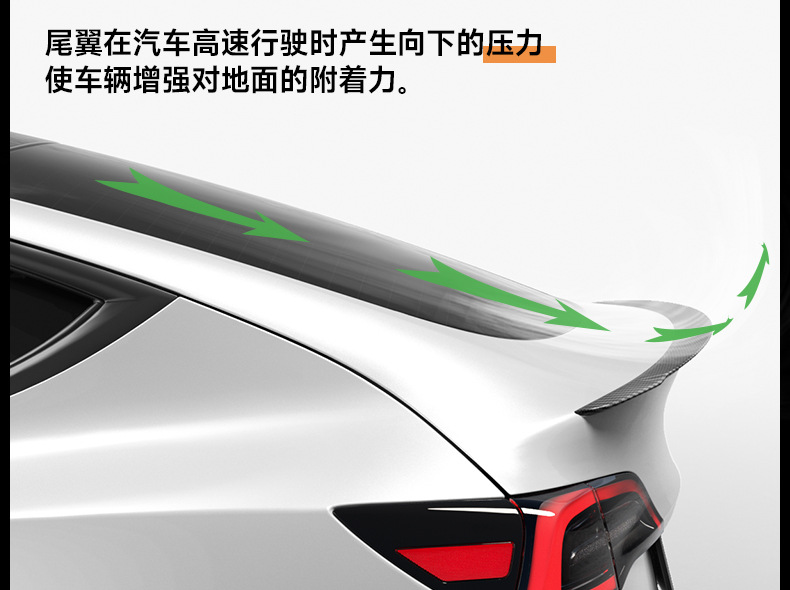 Carbon Fiber Rear Wing Is Suitable for the Modified Version of Tesla's New Model Y/3 Original High-Performance P Version Body Kit