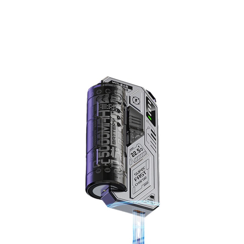麦小兜モバイルバッテリー シルバー 充電モジュール 交換可能バッテリー モバイル電源 充電器 内蔵ケーブル PD急速充電|undefined
