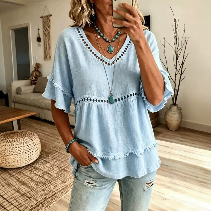 2026 Summer New Style Temu Amazon Aliexpress Shein European and American Cross-Border Loose and Comfortable T-Shirt