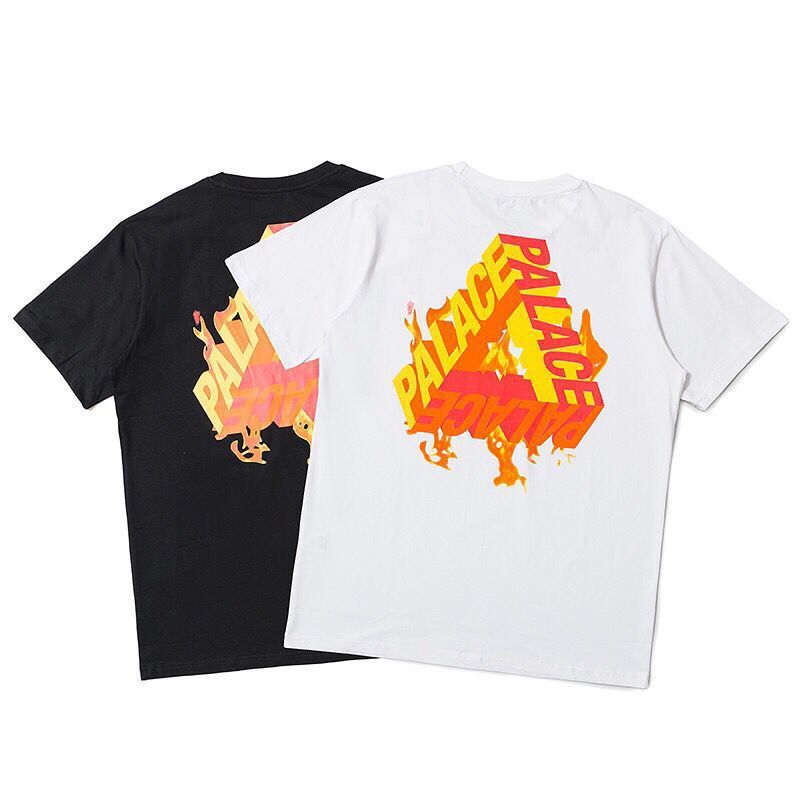 欧米の潮牌palace三角形双紗プリント高品質男女カジュアル半袖tシャツ|undefined