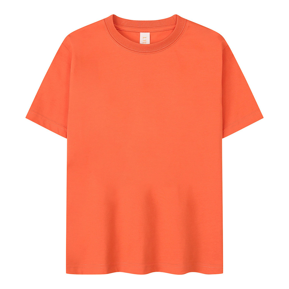 Ropa infantil de verano refrescante transpirable jardín de infantes de algodón cuello redondo manga corta personalizada camiseta de campamento de verano para niños logotipo personalizado