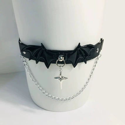 Lolita Dark Gothic Wings Demo Star кулон Кожаная нога с кольцом Spice Girl субкультура y2k кольцо бедра