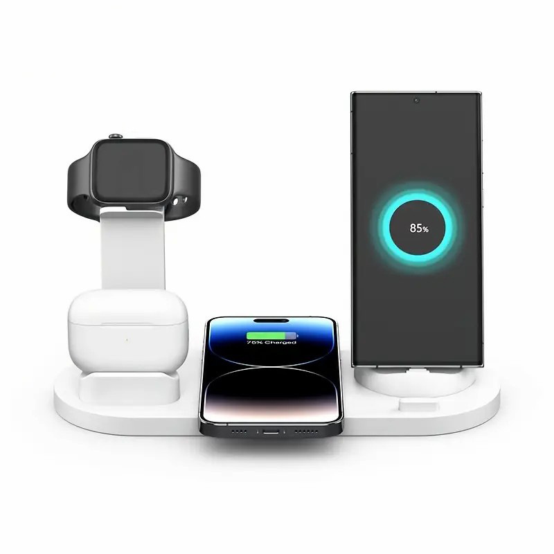 Apple 携帯電話、ヘッドフォン、時計ホルダーに適した国境を越えた人気のスリーインワン携帯電話ワイヤレス充電器、急速充電に適しています|undefined