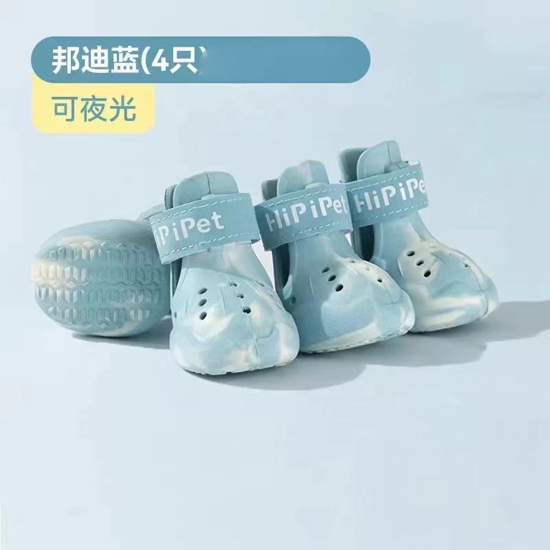 Zuecos luminosos de verano para perros, zapatos brillantes para mascotas, protectores de patas para perros pequeños y medianos, sandalias Teddy, zapatos transpirables para mascotas peludas.