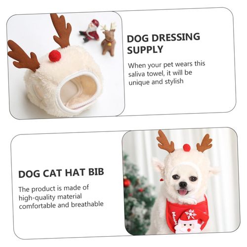 Cross-border Christmas pet hats, cat clothes, winter supplies, wholesale dog bibs, saliva towels