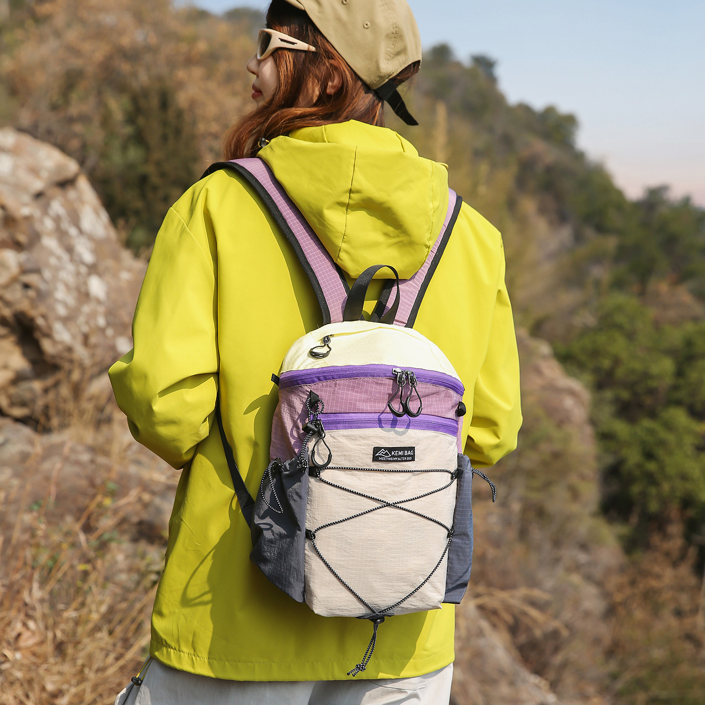 2026 New Lightweight Sports Mountaineering Bag, Casual Travel Lightweight Small Backpack, Drawstring External Hiking Backpack