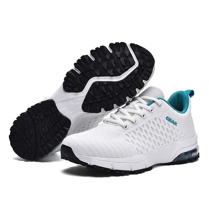 스포츠 및 레저 신발 남성 신발 마라톤 특대 에어 쿠션 신발 플라이 위빙 사계절 고무 내마모성 미끄럼 방지