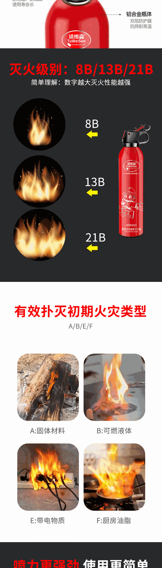 Water-Based Fire Extinguisher, Portable Mini Low-Temperature Resistant Emergency Fire-Fighting Equipment for Cars, Vehicle-Mounted Fire Extinguisher, Source Manufacturer