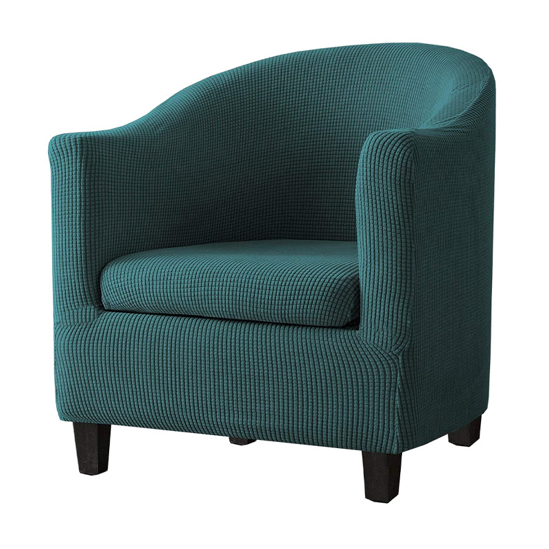 Funda de sofá elástica de una sola pieza con diseño de grano de maíz para cibercafés, hoteles y cafeterías, ajuste elástico para una persona.