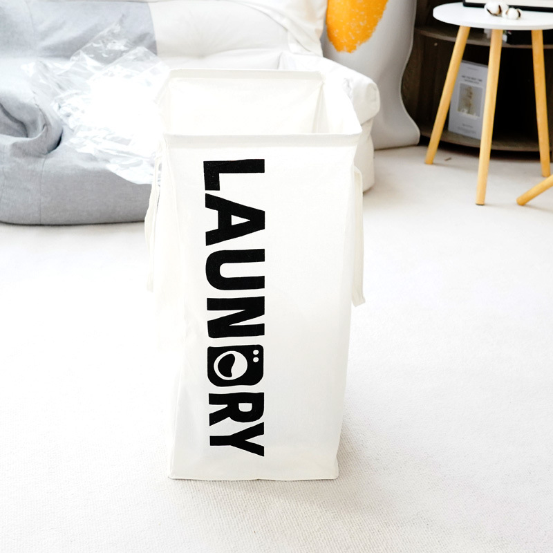 면과 린넨 편지 저장 상자 흰색