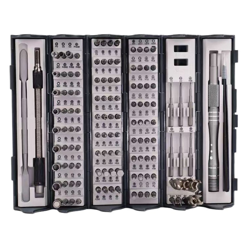 128-en-1 Juego de destornillador herramienta de reparación de desmontaje del hogar multifunción juego de rollos de libro de destornillador de precisión