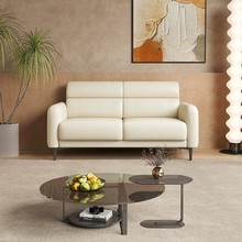北欧真皮沙发牛皮双三人沙发客厅小户型现代简约卧室沙发直排家用