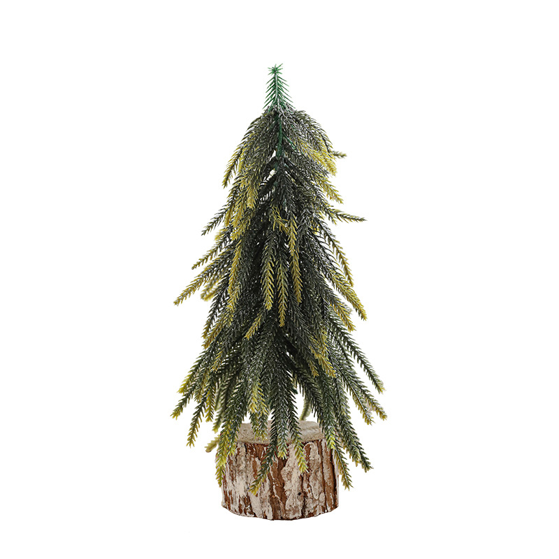 Pequeño árbol de Navidad PE spray de nieve árbol verde mini decoración de escritorio para el hogar árbol de simulación de fiesta ambiente decorativo