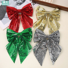 新款亮片蝴蝶结飘带弹簧夹欧美跨境高级感气质发夹时尚百搭头饰