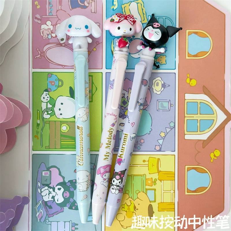 Появляется новый Sanrio серия смешной гель-ручка для карандаша, карикатура, учебник специальная ручка, чёрная слепая коробка водяная ручка