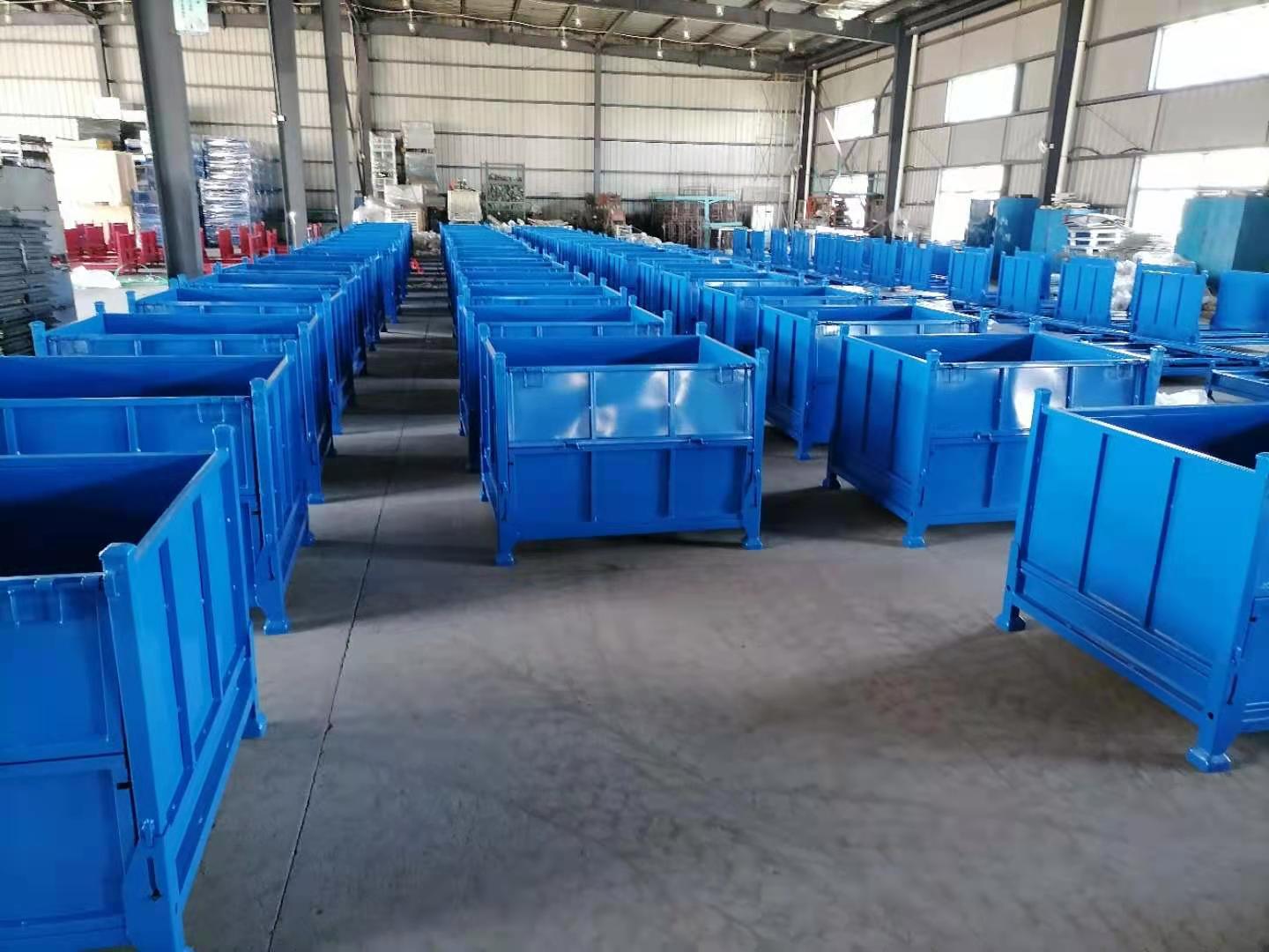 易联生产Q235金属包装铁箱 金属折叠铁箱 金属包装箱可折叠可堆垛