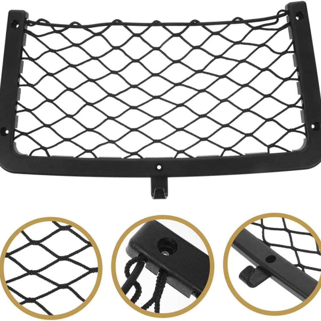 现货汽车储物网兜客车房车改装会议室礼堂座椅置物收纳网袋批发