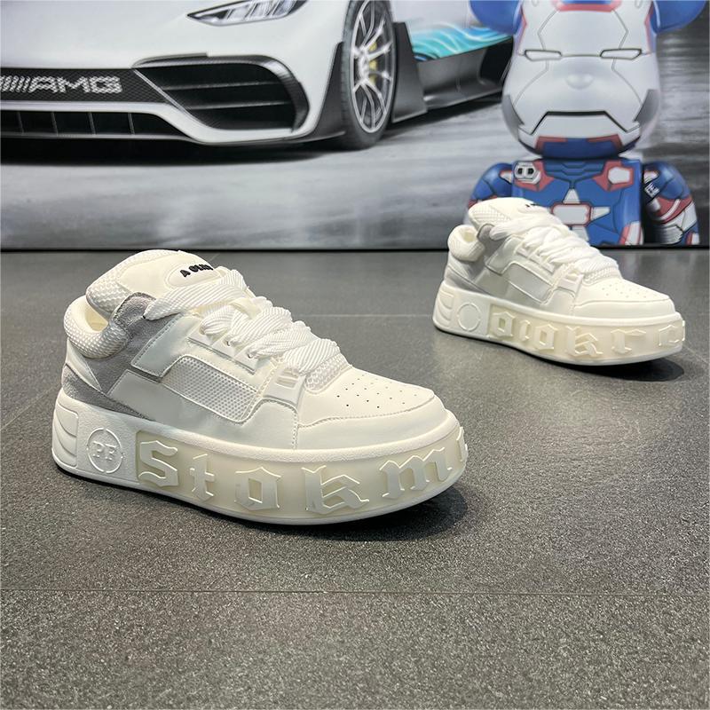 Scarpe casual da uomo con suola spessa stile campus comode_voghion.com
