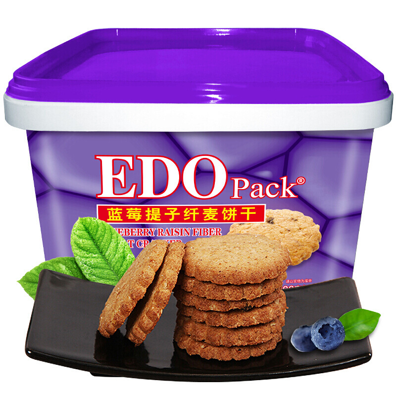 EDO PACK Lemon Flavor Sandwich Soda Crackers Whole Grain Breakfast Snack Office Leisure Snacks 600g