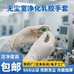 パウダーフリー浄化ラテックス手袋防塵ワークショップクリーンエレクトロニクス工場実験室特殊帯電防止使い捨て手袋