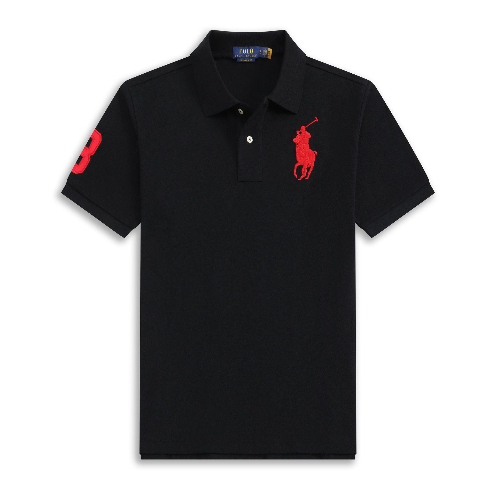 POLOWALK hombre logotipo marino bordado polo con solapa de verano nuevo RL suelto casual camiseta de manga corta