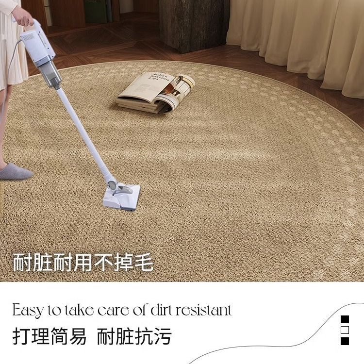 Alfombra redonda sala de estar dormitorio nuevo mesilla de cama sofá manta giratoria estudio retro lujo ligero cojín de alta calidad