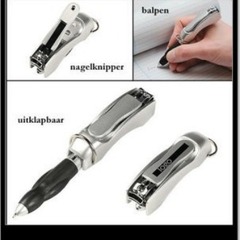 Practical two-in-one pen gift idea for daily life, office, hotel supplies, plastic nail clipper