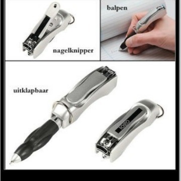 Practical two-in-one pen gift idea for daily life, office, hotel supplies, plastic nail clipper
