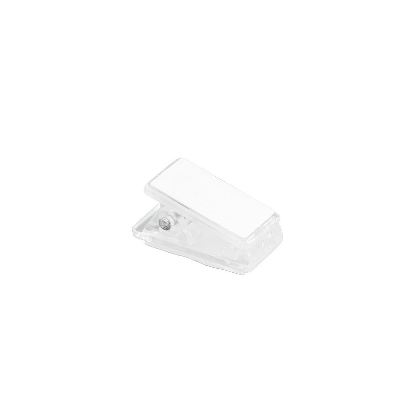 Clip de placa de plástico transparente ID insignia clip de resorte DIY Goo tarjeta clip autoadhesivo con clip adhesivo de doble cara clip PP