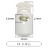 6#long single hole*white