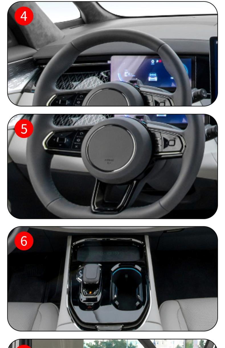 22-25 Models of Zeekr 009 Gear Interior Stickers Special Modification Accessories Paint Transparent Screen Protector