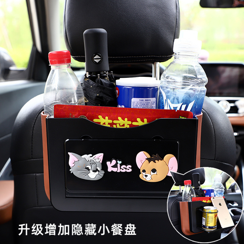 Car Trash Can Foldable Car Multi-function Umbrella Storage Barrel Car Car Hanging Cartoon Storage Supplies