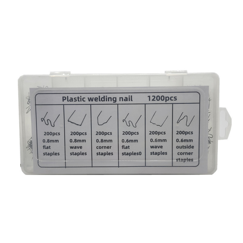 Kit de reparación para parachoques de plástico de coche/eléctrico, clavos de soldadura (3000 pcs/caja), clavos de soldadura por fusión (600 pcs), alambre de soldadura
