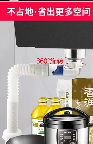 Kitchen sink basin drain pipe accessories, sink sewer drain pipe odor eliminator, single and double dishwasher sink pool set