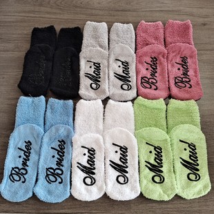 Coral Fleece Sole Adhesive Socks, Thickened Floor Socks for Women, Half-Fleece Indoor Sports Non-Slip Breathable Anti-Slip