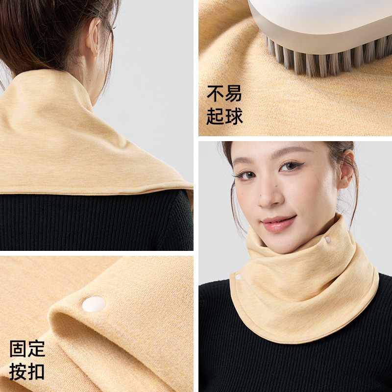 德绒发热保暖围脖防风加厚冬护颈脖套男女护颈椎骑行开车防寒围巾|undefined