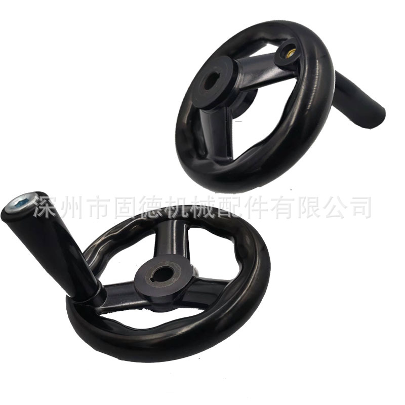 厂家供应机械配件胶木电木圆轮缘手轮618磨床手轮键槽顶丝配手柄