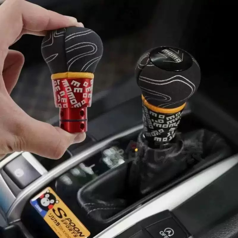 Car Modification Graffiti Momo Suede Leather Modified Gear Shift Knob Manual Transmission Shift Head Ball Head Gear Stick Head Shift Lever