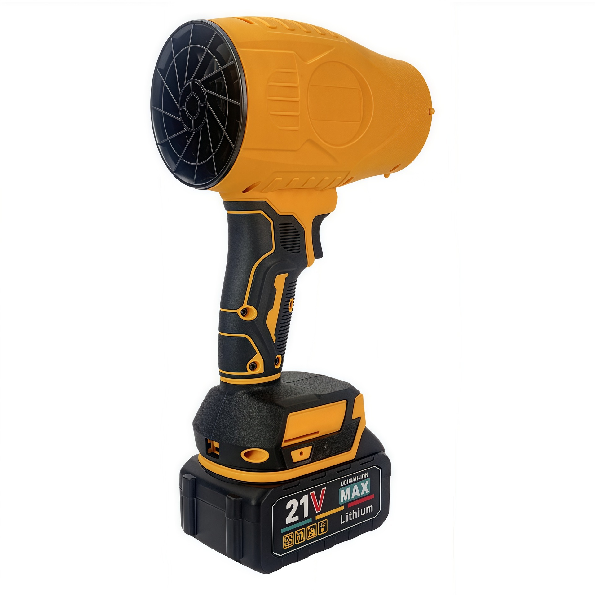 Transfronterizo 21V sin escobillas de litio eléctrico de alta potencia ventilador de limpieza doméstica de cenizas industriales de eliminación de polvo ventilador de boquilla de aire larga