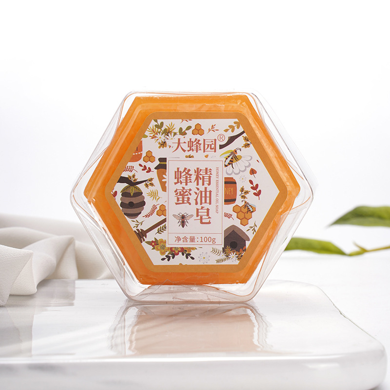 廠家直銷天然蜂蜜皂蜂膠滋潤補水保濕精油皂卸妝潔面手工香皂批發