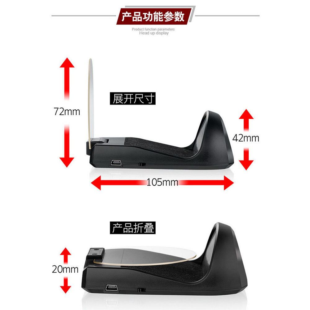 C700 Car-Mounted 3.5inch Head-Up Display Obd2 Driving Computer Speed High-Definition Projection Head-Up Display Yellow and White
