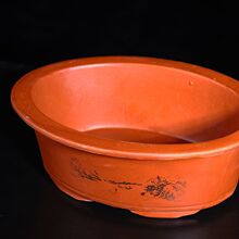 宜兴紫砂盆六方兰花盆花卉绿植物盆栽大号手工花盆盆栽盆盆底透气