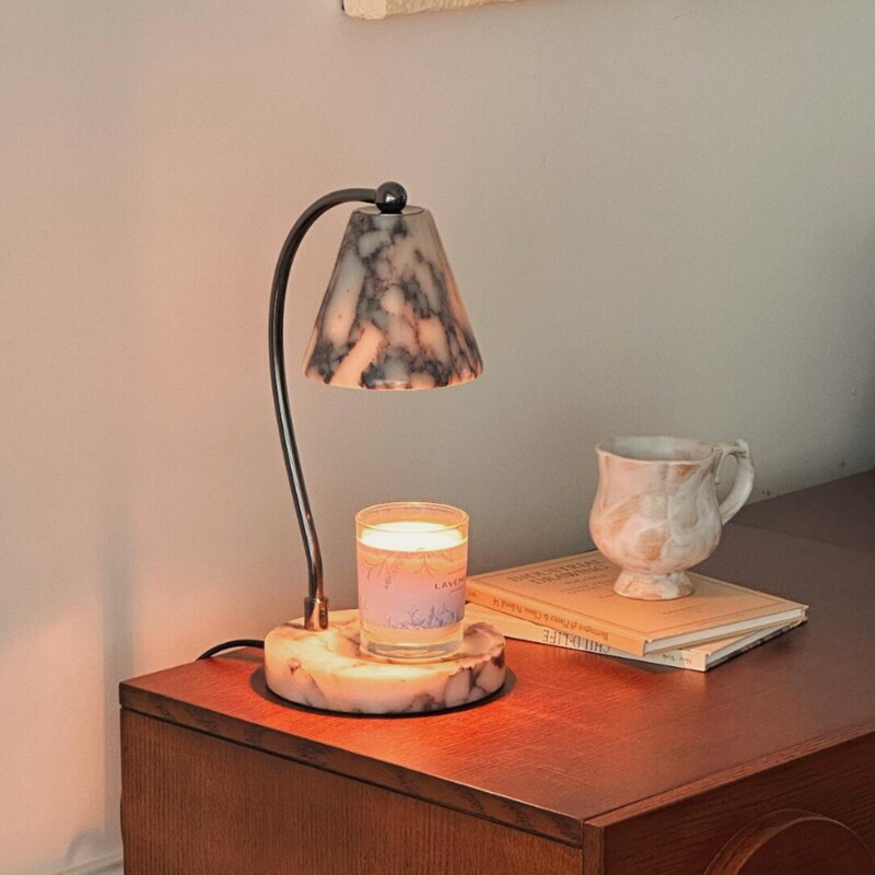 Italian-Style Light Luxury Aromatherapy Wax Melting Lamp, Bedroom Bedside Decoration, High-End Birthday Gift, Niche Souvenir, Ambiance Table Lamp