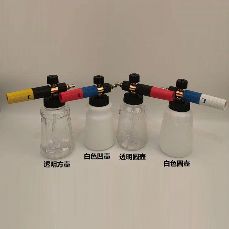 台州PA壶新款透明泡沫壶洗车店美容清洁发泡器铜喷芯多种颜色喷头
