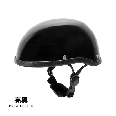 Harley Retro Modified Motorcycle Motosiklet kaskı (dəbilqə) - bright-black